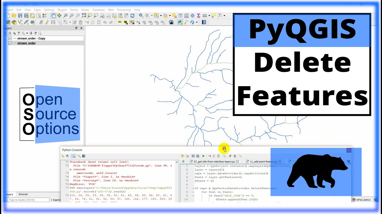 QGIS Python (PyQGIS) - Delete features