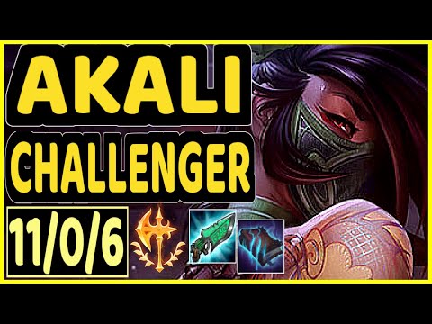 CARIOK (AKALI) - 11/0/6 KDA TOP CHALLENGER GAMEPLAY - BR