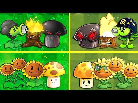 Random 16 Team Plants PVZ 1 vs PVZ 2 - Which Version Will Win?