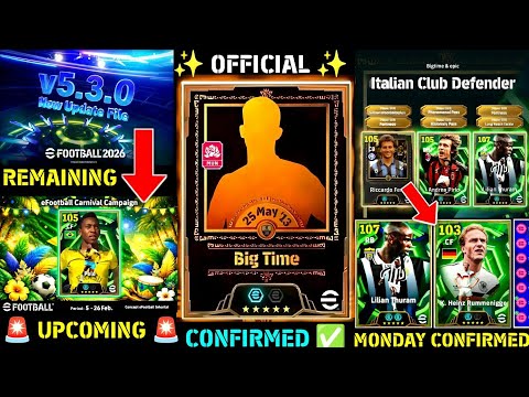 All Updates Coming This Week In eFootball 2026 🤩 Free Epic & Coin + New Epic World Classic,  Bigtime