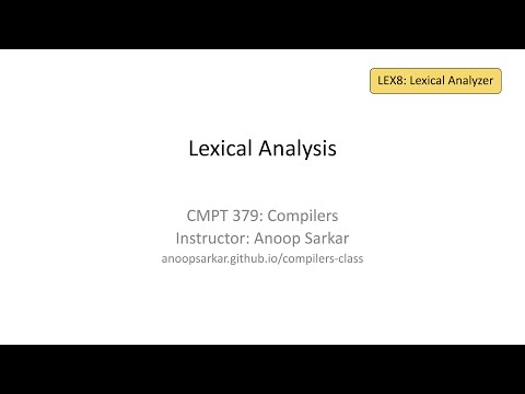 LEX8 Lexical Analyzer
