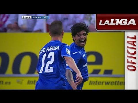 Gol de Ever Banega (0-1) en el Sevilla FC - Valencia CF - HD
