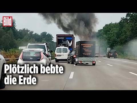 Autofahrer versuchen zu flüchten: Gefahrgut-Unfall auf der A2