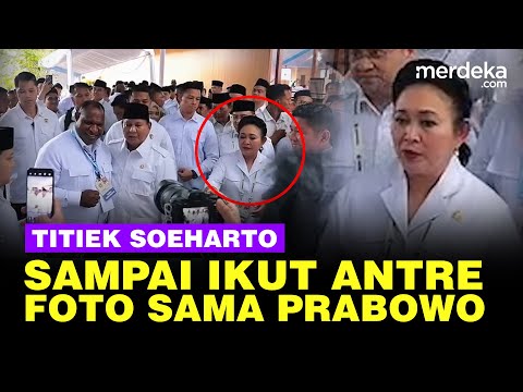 Momen Titiek Soeharto Ikut Antre buat Foto Sama Prabowo