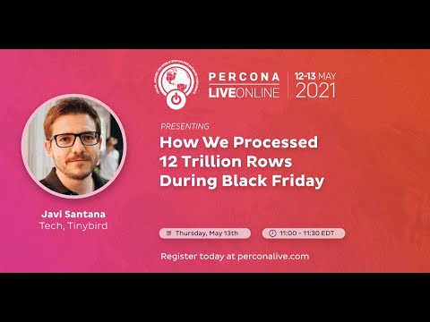 Percona Live ONLINE 2021 Open Source Database Conference May 12 13 2021