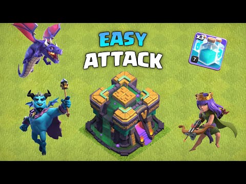 Easiest TH14 Attack Strategy 2025 | Town Hall 14 Dragon Clone Attack (too easy)
