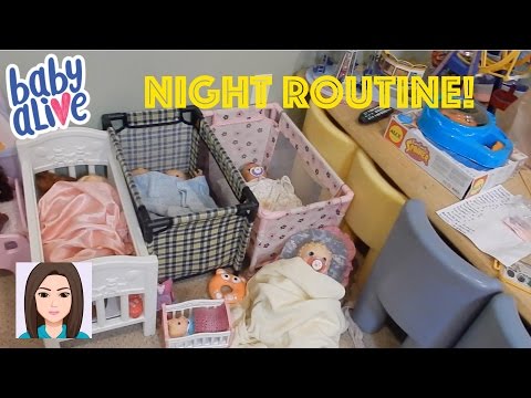 Night Routine Of All 25 Baby Alives!