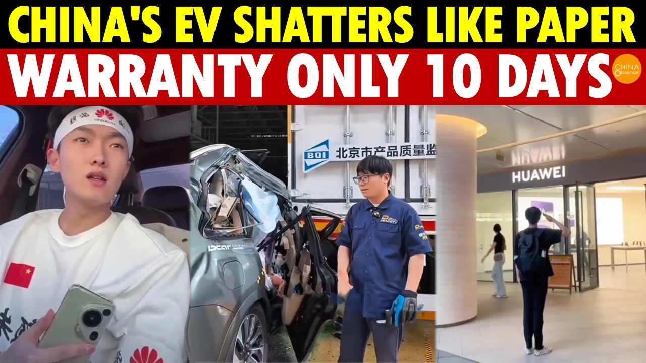 Too Horrific to Watch! $50K Huawei EV Shatters Like Paper in Test, Warranty Only 10 Days