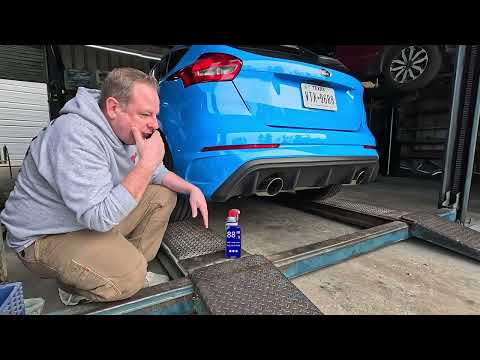 Exhaust installed on Focus RS rear install