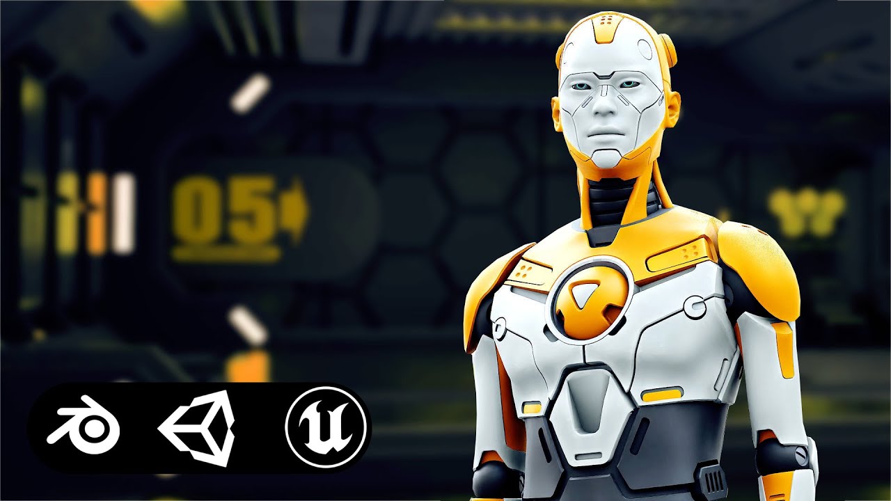 Humanoid Orpheus-I Auto-Rig Pro Rigged For Mixamo Unreal Engine Unity 3D Model
