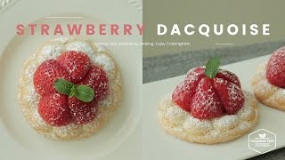 🍓딸기 다쿠아즈 만들기 : Strawberry Dacquoise Recipe : イチゴ ダックワーズ -Cookingtree쿠킹트리