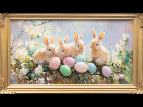 Easter TV Art | Gold Frame | Easter TV Screensaver