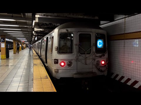 NYC Subway: R46 (A) and R46 (C) Trains at 14 St-8 Av