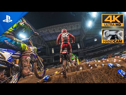 (PS5) Gameplay | BEST LOOKING Supercross Game EVER | NO Commentary Gameplay + Controller  Cam | 4K