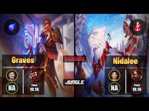 Svenskeren GRAVES (Jungle) [Phase Rush] VS Blaber NIDALEE - Challenger NA Patch 10.16