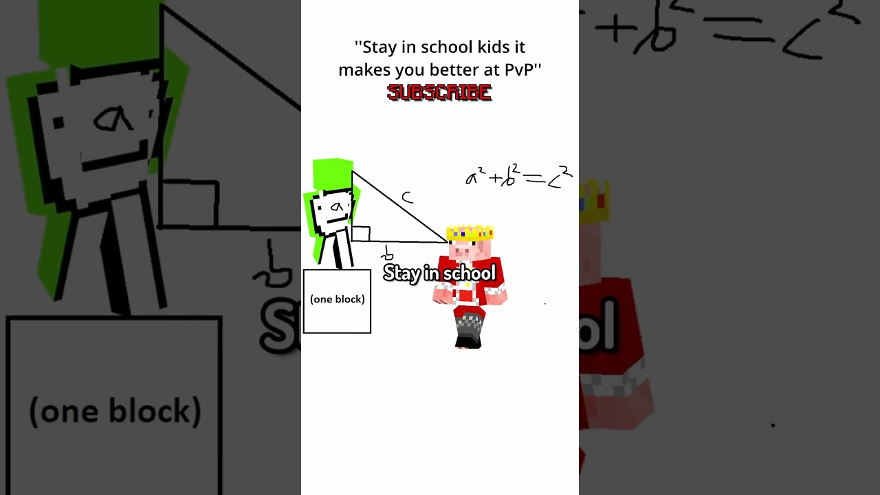 stay in school kids it makes you better at pvp #minecraft #hypixel #pvp #gaming #technoblade