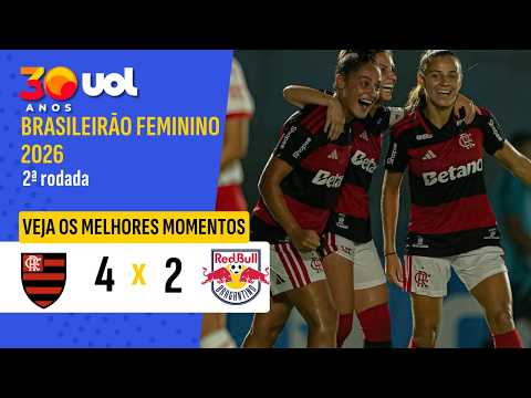Gols e lances de Flamengo x Red Bull Bragantino