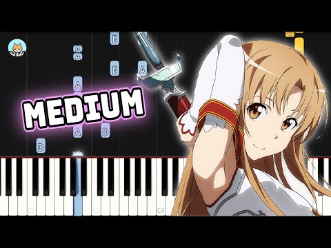 Sword Art Online OP - "Crossing Field" - MEDIUM Piano Tutorial & Sheet Music