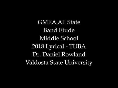 2018 GMEA Middle School Tuba Lyrical All-State Etude - with Tips!