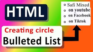 Unordered list Marked with circles in HTML