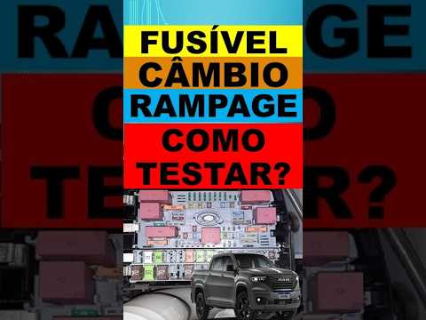 Rampage fusível do câmbio como testar? Qual localização do fusível do botão da marcha?