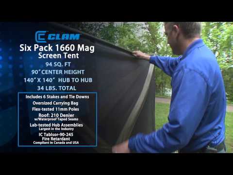 Clam Six Pack 1660 Mag Screen Tent Demo