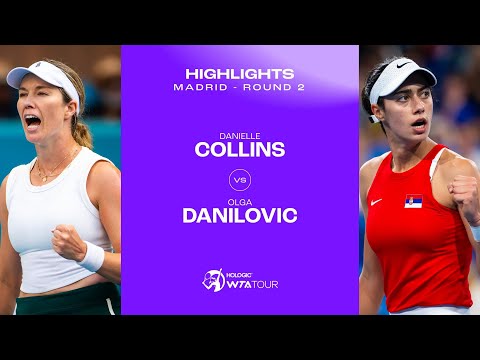 Теннис Danielle Collins vs. Olga Danilovic | 2024 Madrid Round 2 | WTA Match Highlights