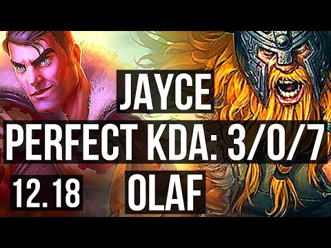 JAYCE vs OLAF (TOP) | 3/0/7, 1.4M mastery, 600+ games | KR Grandmaster | 12.18