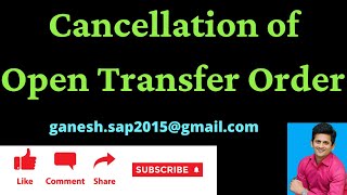 How to Cancel Open Transfer Order in SAP WM? - SAP Transaction Code LT15, Standard SAP TCodes