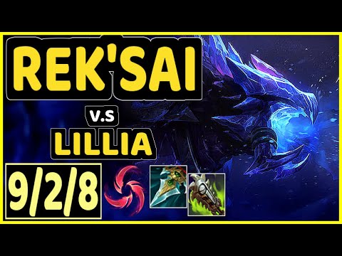 JUNJIA (REK'SAI) vs LILLIA - 9/2/8 KDA JUNGLE CHALLENGER GAMEPLAY - KR