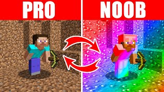 Minecraft NOOB vs. PRO: SWAPPED RAINBOW DIAMOND MINING in Minecraft (Compilation)