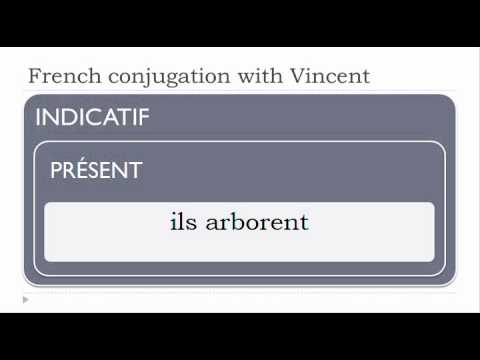 French conjugation = Arborer = Indicative Present