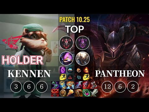 RW Holder Kennen vs Pantheon Top - KR Patch 10.25