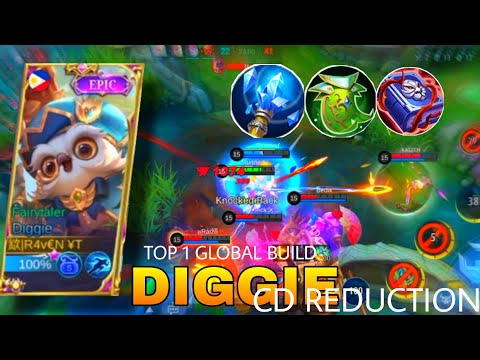 Feeding Diggie strat !! Best Build CD Reduction - Top 1 Global Diggie Build - MLBB