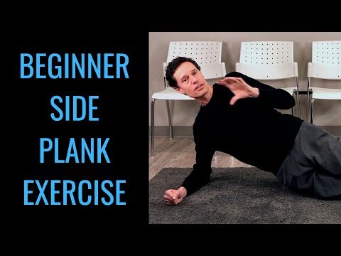 Beginner side plank exercise beginner on knees by chiropractor In Toronto Dr. Byron Mackay