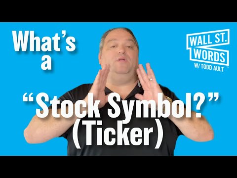 Wall Street Words word of the day = Stock Symbol