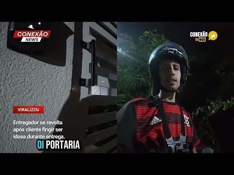 Vídeo: Entregador se revolta após cliente fingir ser idosa durante entrega.