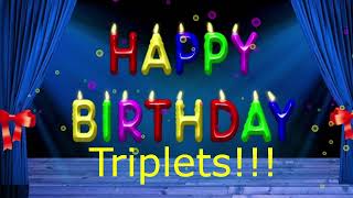 Triplets Happy Birthday Song| Happy Birthday To You| Happy Birthday Wishes and Greetings Videos| Joy