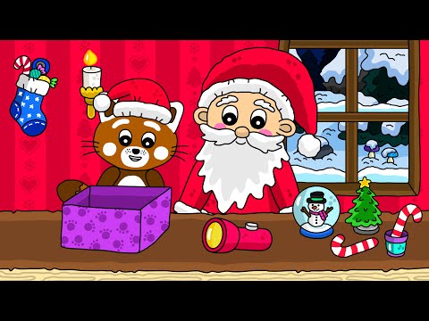 Pukkins och jultomen öppnar julklappar - Lek med oss