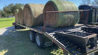 How I strap hay down