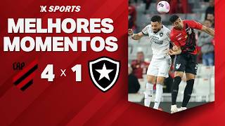 ATHLÉTICO-PR 4 X 1 BOTAFOGO - MELHORES MOMENTOS BRASILEIRÃO