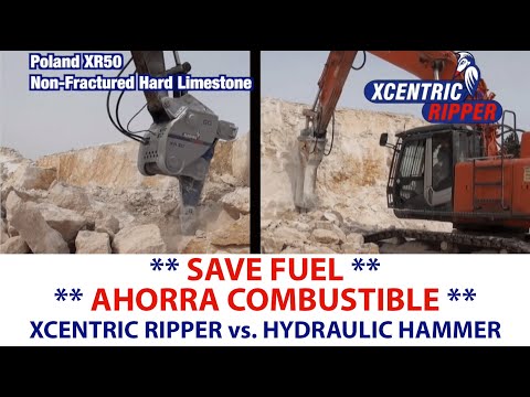 SAVE FUEL, SAVE MONEY WITH XCENTRIC RIPPER (hydraulic breaker comparison)