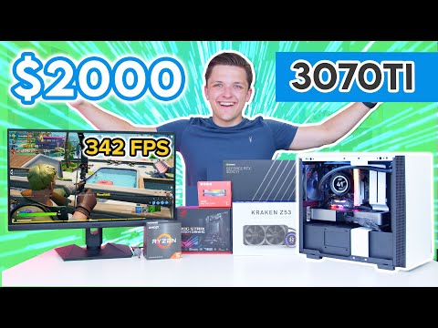 $2000 RTX 3070Ti Gaming PC Build 2021! [3070Ti, Ryzen 5600X, NZXT Kraken & More TESTED!]