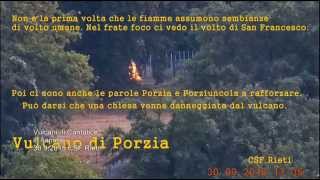 Grandi fiamme a Cantalice nel vulcano di Porzia  Erutta Trinca  30.9.2015 CSF Rieti