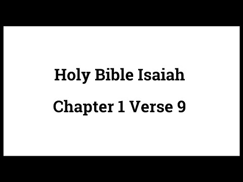 Holy Bible Isaiah 1:9