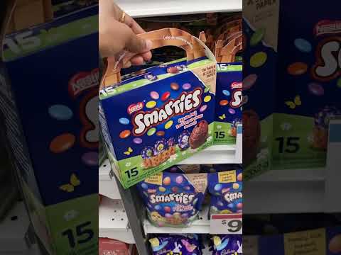 Smarties Bag Milk Chocolate Eggs with MINI Smarties #smarties #candy #chocolate