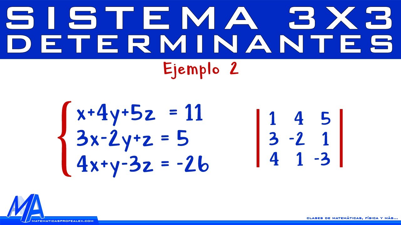 Solución de un sistema de 3x3 | Determinantes- Cramer 2