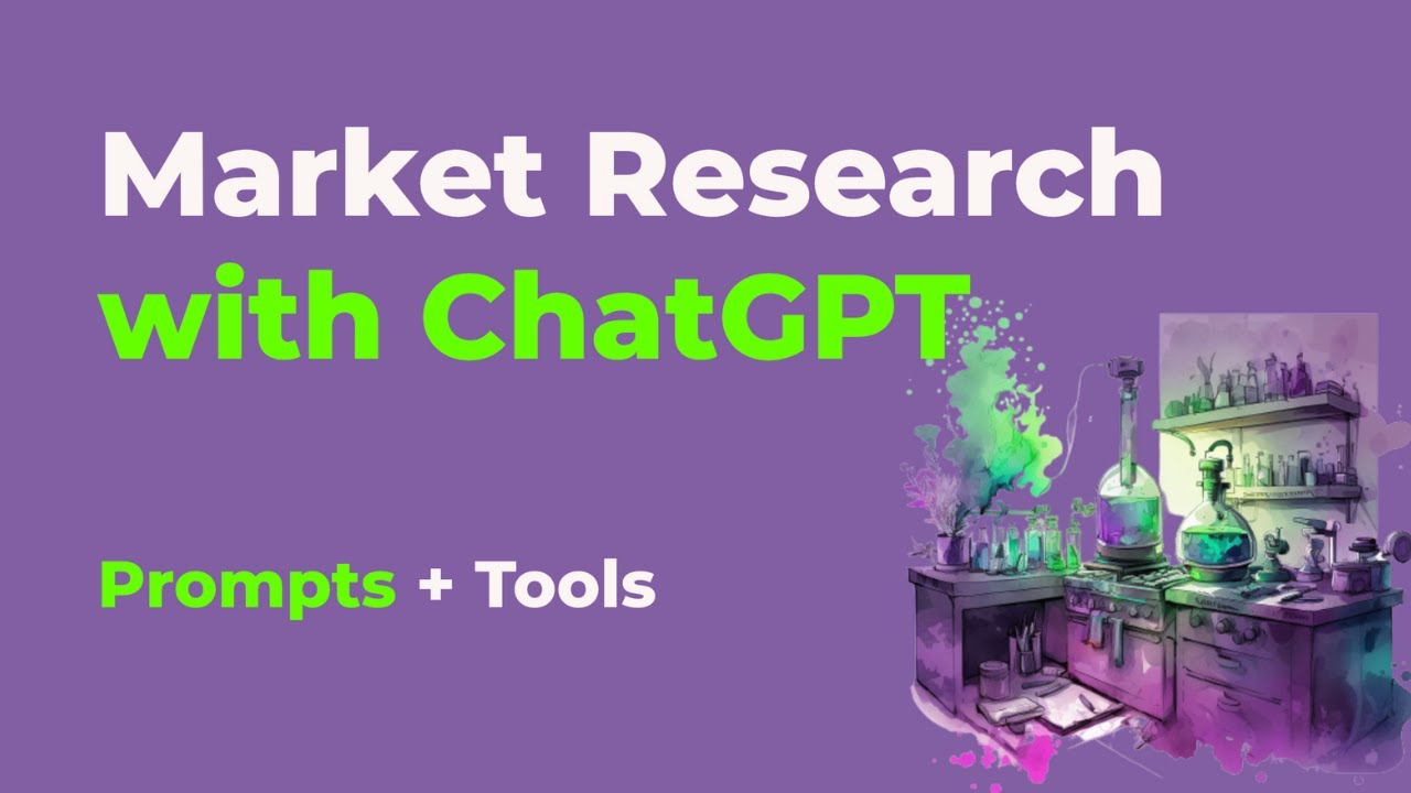 ChatGPT being used for market research on a laptop