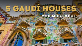 5 Gaudí Houses in Barcelona: Casa Vicens, Casa Calvet, Casa Batlló, Bellesguard 