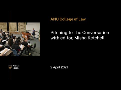 Pitching to The Conversation with editor, Misha Ketchell